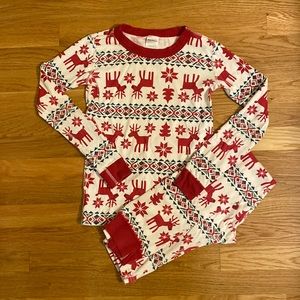 Hanna Anderson Reindeer Kids Pajama Set size 10 (Unisex)